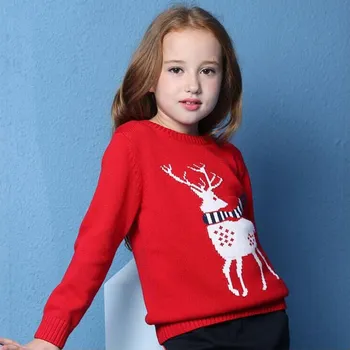 Moda Copii de Crăciun Pulover Pulover Tricotate Pulovere Baieti Complet Maneca Haine de Crăciun Băieți Fete Pentru 6-14Y Primăvară de Iarnă