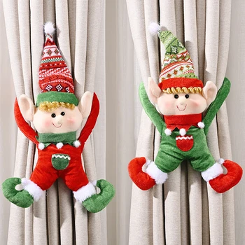 Elf De Crăciun Om De Zăpadă Cortina Catarama Papusa Decor Moș Crăciun Ornament Crăciun Decor Pentru Acasă De Crăciun Cadou De Anul Nou De Fereastră Decor