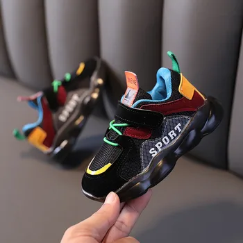 Copil Copil Copil Copii Fete Băieți ochiurilor de Plasă Respirabil Sport Pantofi sport Adidasi Două culori disponibile Cristal jos de moda Y4