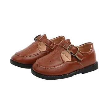 2020 Primăvară Nouă Fete din Piele Moale Pantofi Vintange Copil Mic Pantofi Stil Britanic Încălțăminte pentru Copii de Toate-meci de Petrecere, Pantofi 138655