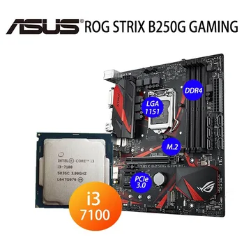 Asus ROG STRIX B250G GAMING Placa de baza + CPU Intel Core i3 7100 Placa de baza Stabilit DDR4 PCI-E 3.0 M. 2 64GB i3 7100 B250 Micro ATX