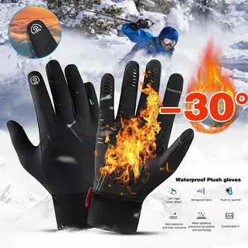 Touchsc Iarna Goves Mens Mănuși Doamnelor Accesorii de Iarna de Funcționare Mănuși Termo Touch screen deget plin impermeabil כפפות לחורף