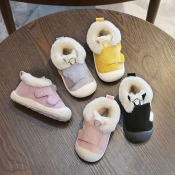 2019 Iarna Infant Toddler Cizme Cald Pluș Copii Băieți Fete Cizme De Zăpadă În Aer Liber Moi, Fund Non-Alunecare De Copil Copii Cizme Pantofi