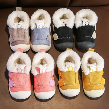 2019 Iarna Infant Toddler Cizme Cald Pluș Copii Băieți Fete Cizme De Zăpadă În Aer Liber Moi, Fund Non-Alunecare De Copil Copii Cizme Pantofi