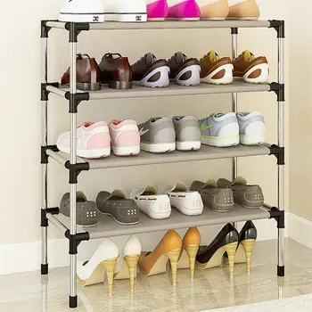 2/4/6Tiers Non-Țesături Praf Shoe Rack de Depozitare Organizator Acoperi Cabinet Raft Cabinet Pentru uz Casnic Depozitare Pantofi