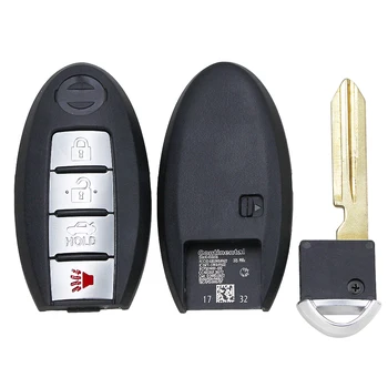 3+1 Butoane Cheie de la Distanță Cazul Fob 4 Butonul Smart Cheie Auto Shell Carcasă Cu Mic Introduceți Cheia Lama pentru Nissan Altima, Maxima