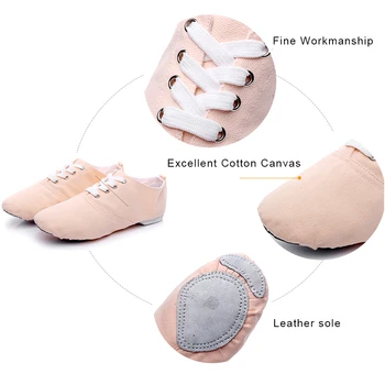 6-Fete De Culoare Jazz Panza Pantofi De Fitness De Balet Pantofi De Dans Confortabil Respirabil Copii Adulți Scăzut Pantofi De Dans Papuci