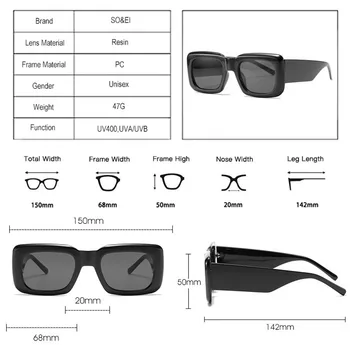 DECI&EI de Moda Pătrat ochelari de Soare pentru Femei Brand Designer de Epocă de Lux de sex Feminin de Ochelari de Soare Nuante UV400 Barbati Retro Trend Ochelari