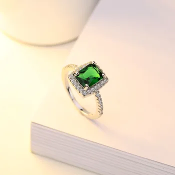 Multi-culoare Aur de 14K Inel de Smarald, Diamant Inel de Logodna Peridot Bijuterii Piatră prețioasă Bizuteria Anillos Turcoaz Inele pentru Femei