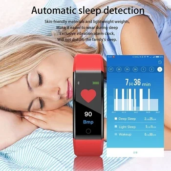 Bluetooth Ceas Inteligent Ecran Color rezistent la apa Heart Rate Monitor de Presiune sanguina Fitness Brățară Sport Bratara pentru IOS Android 14024