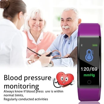 Bluetooth Ceas Inteligent Ecran Color rezistent la apa Heart Rate Monitor de Presiune sanguina Fitness Brățară Sport Bratara pentru IOS Android