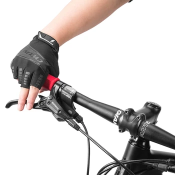 Biciclete Mănuși fără Degete și Mănuși de Ciclism pentru Barbati Femei Anti-alunecare, Anti-transpiratie Deget și Jumătate Respirabil Sport Anti-Biciclete Manusa din Piele