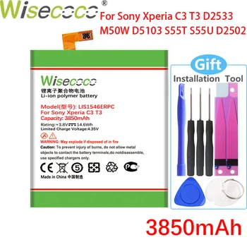 Wisecoco LIS1546ERPC 3850mAh NOUA BATERIE Pentru SONY Xperia C3, T3 S55T S55U D2502 D2533 M50W D5103 Telefon Înlocuiți+Numărul de Urmărire