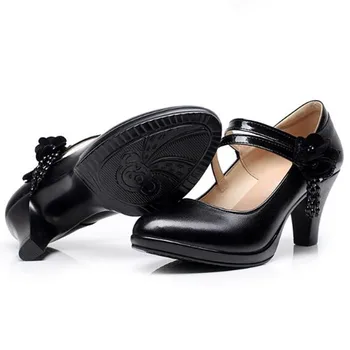 GKTINOO Noi din Piele Pantofi Femei Pantofi cu Toc 2020 Primavara Toamna Femei Pompe de Pantofi Confortabil Femei Pantofi cu Tocuri Înalte