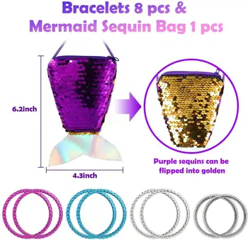 Mermaid Princess Pretinde 62Pcs Bijuterii Rochie de Până Joc pentru Fete Mici Copii mici Inclus Coliere Inele Cercei Bratari