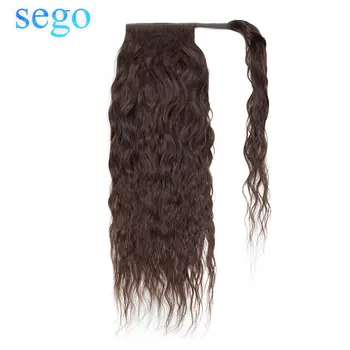 SEGO 80G-95G Porumb Cret Cordon Coada de Par Extensii de Par Uman HairWrap Jurul Meșe Non - Remy Clip în 140983