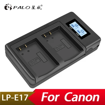 Palo LP-E17 LPE17 USB LCD Dual Charger Încărcător de Baterie Pentru Canon EOS M3 750D 760D T6i T6s 8000D Sărut X8i Camera
