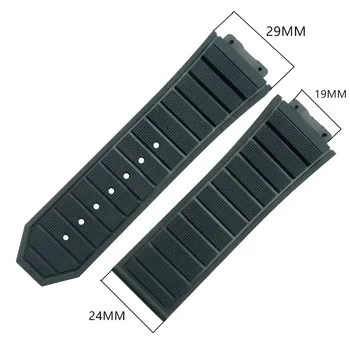 Calitate de Brand 29x19mm Silicon Cauciuc Watchband Ceas Trupa Pentru Hub Curea de Serie Pentru King Power Catarama Dimensiunea de 24mm 14117