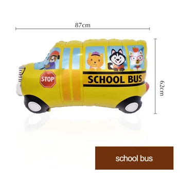 Școala de poliție autobuz, tren, camion foc inginerie masina baloane băiat ziua de nastere decor de film de aluminiu balon vehicul decor