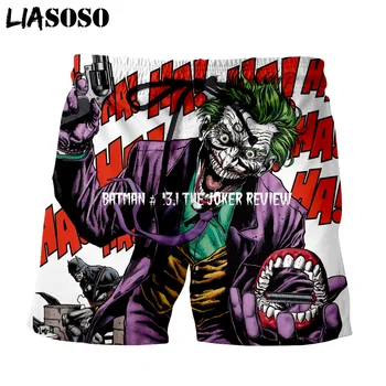 LIASOSO de Imprimare 3d Creative Joker Haha Bărbați pantaloni Scurți Plaja Casual pantaloni Scurți Boardshorts Pantaloni Scurți/trunchiuri X2703