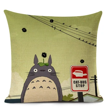 Desene animate Moda Decorative Pernele de Acoperire Drăguț Totoro Pernă Acoperă Mașină canapea Acasă Decorative Cojines Crăciun de pernă