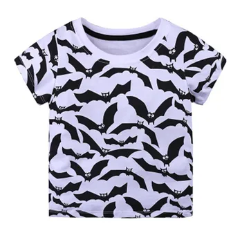Animale copii T-shirt, Bluze Copii Baieti Fete Îmbrăcăminte din Bumbac Tricouri Pentru Haine de Vară Desene animate Dinosaur Masina Barca cu Dungi Tee