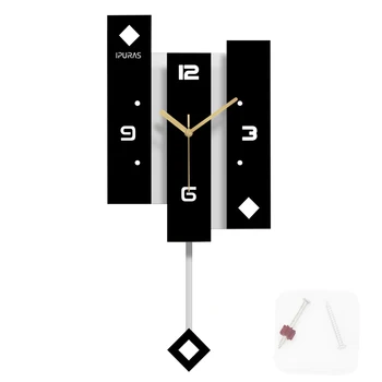 1 BUC Ceas Agățat de uz Casnic Fâșie Lungă de Creație Strip-Cum ar fi Agățat de Perete Ceas Elegant Ultra-Subțire Ceas de Perete Pentru Cafenea Mall