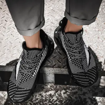 Cauzalitate Pantofi Barbati De Moda Streetwear Zapatillas Hombre Gol Unic Ochiurilor De Plasă Respirabil Zapatos De Hombre Luminos Alb Adidași Bărbați