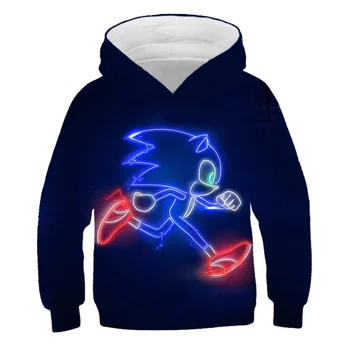 Moda Sonic Ariciul Hanorace Copii 3D Hoodie Coat Băieți Bluze Pulovere Îmbrăcăminte exterioară Hanorac Fete Geaca de Streetwear Hoody