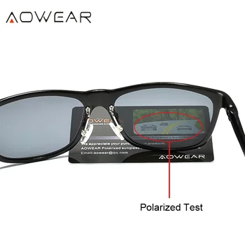 AOWEAR de Lux Piața Polarizat ochelari de Soare Barbati de Calitate Superioară din Aluminiu Retro Ochelari Anti-orbire Conducere Ochelari de Soare Ochelari de Lunetă