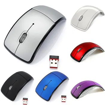 De Vânzare la cald Mouse Wireless 2.4 G Mouse de Calculator Pliabil Pliere Șoareci Optice Receptor USB pentru Laptop-Calculator PC Desktop Office