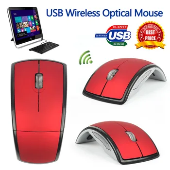 De Vânzare la cald Mouse Wireless 2.4 G Mouse de Calculator Pliabil Pliere Șoareci Optice Receptor USB pentru Laptop-Calculator PC Desktop Office