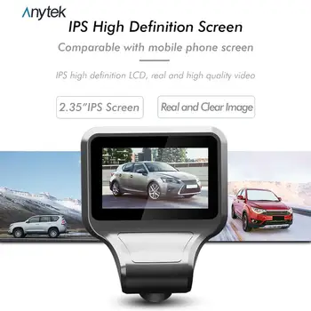 Anytek T99 HD 1080P DVR Auto Camera Viziune de Noapte Dashcam + Camera Retrovizoare