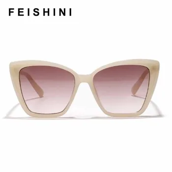 Feishini Stele Contractate de Calitate Cat de ochi ochelari de Soare Femei Supradimensionat Protectie UV Doamnelor Ochelari de Soare Moda Glassees Vintage