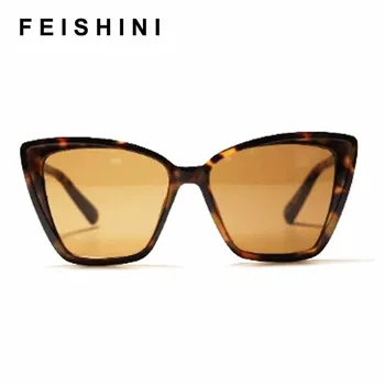Feishini Stele Contractate de Calitate Cat de ochi ochelari de Soare Femei Supradimensionat Protectie UV Doamnelor Ochelari de Soare Moda Glassees Vintage