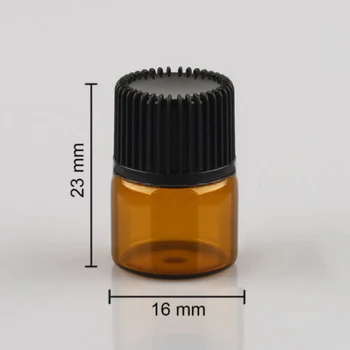 100buc 1ml Pahar Gol Eșantion Sticla pentru Ulei Esential Parfum de Călătorie Proces Multifuncțional Amber Esența Recipient Sticle