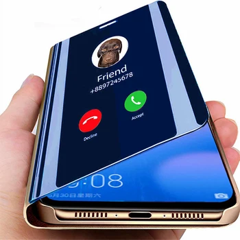 Smart Mirror Flip Caz De Telefon Pentru Samsung Galaxy Nota 10 Plus 8 9 3 4 A50 A60 A70 A7 A9 2018 S8 S9 S10 S10e Plin Capac Caz De Telefon