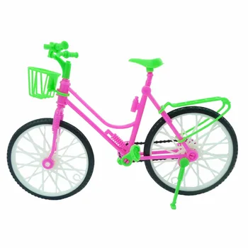 Plastic de înaltă Calitate Biciclete Frumoase Biciclete Roz Detasabila Bicicleta de Un loc Și cu Trei locuri DIY Accesorii pentru Papusa Barbie Jucarii