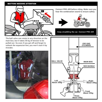 NOUA Motocicleta Air-bag Vesta Motocicleta Jacheta Reflectorizanta Moto de Curse Profesionist Advanced Air Bag System Motocross de Protecție