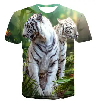 Vară Nouă Bărbați 3D Imprimate tricou Casual în aer liber Shortsleeved imprimate 3D tigru tricou 2020 Fashion Street rece maneca scurta