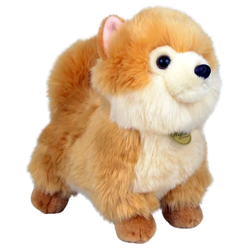 25cm Aurora Rasa cu un Lung Matasos Halat Alb Pomeranian Bichon Frise Pudel Moale Câine Păpușă Jucărie de Pluș Copil Cadou
