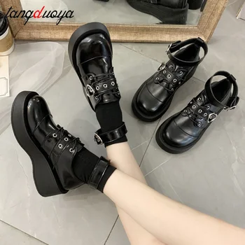 Mary Jane Lolita Pantofi Femei Pantofi Platforma Femei De Primăvară 2021 New Sosire Designer Negru Doamnelor Pantofi De Femeie Harajuku Pantofi 14420