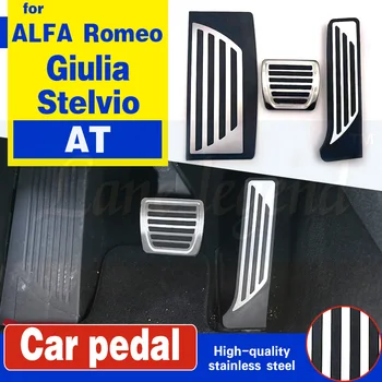 Modificat de Accesorii Pentru ALFA Romeo Giulia Stelvio, LA Accelerație, de Frână Suport pentru picioare Pedala Pad Placă Auto Tampoane Autocolante Pad Placă de Acoperire