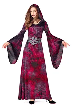 Halloween Cosplay Costum pentru Femei de Epocă Medieval Printesa Cosplay Costum European vrăjitoare Rochie Fancy