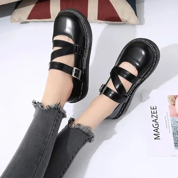 Noi 2021 JK Moda Femei Lolita Fete Pentru ca Elev de Școală Balerini Casual Uniformă Pantofi Adidas