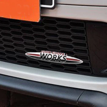 1buc 3D Metal John Cooper Works Insigna Emblema Grila Fata JCW Logo-ul Auto Autocolant Auto pentru Mini Cooper F55 F56 R50 R52 R57 R58 R6