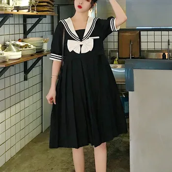 Japoneze Lolita Drăguț Rochie Neagră Femei Toamna Harajuku Gotic Dulce Arc Dantelă Vestidos De Epocă Liber Fete Kawaii Rochie Mini
