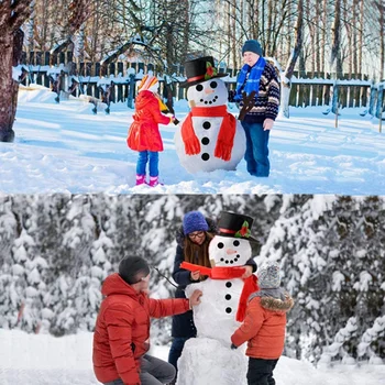 16 Buc om de Zăpadă Decor Kit de făcut Cadou de Crăciun de Iarnă în aer liber, Grădină Jucării Distractive pentru Copii