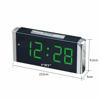 VST 731 dreptunghiulară cub digital ceas cu alarmă cu UE plug Mare digital cu led-uri de afișare ceas desktop acasă luminos ceas de masa