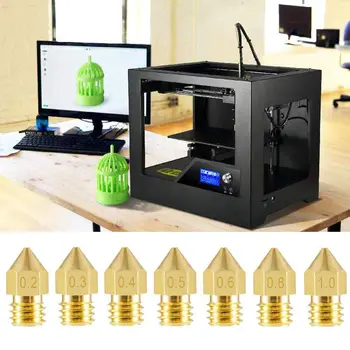 22 de Piese 3D Printer Duze MK8 Duza de 0.2 mm, 0.3 mm, 0.4 mm, 0.5 mm, 0.6 mm, 0.8 mm, 1.0 mm Extruder cu Cap de Imprimare cu Stocare Gratuit